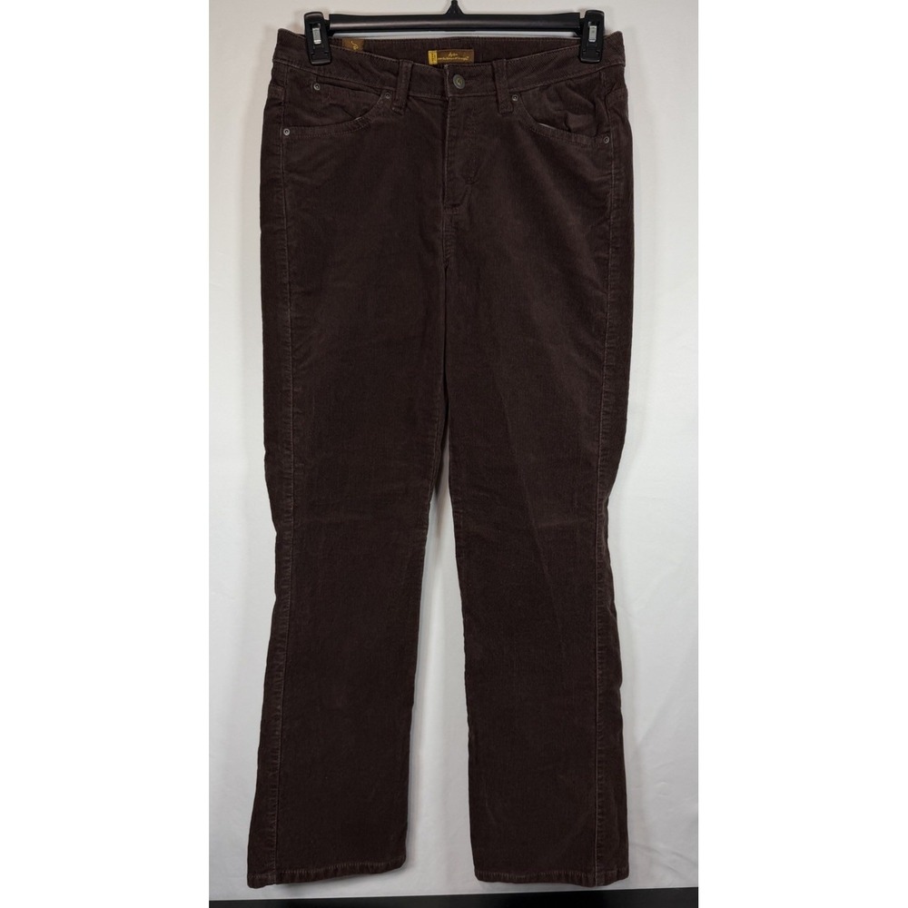 Wrangler Aura Womens Corduroy Jeans Size 8R Brown Mid Rise Straight‎ Leg AVG